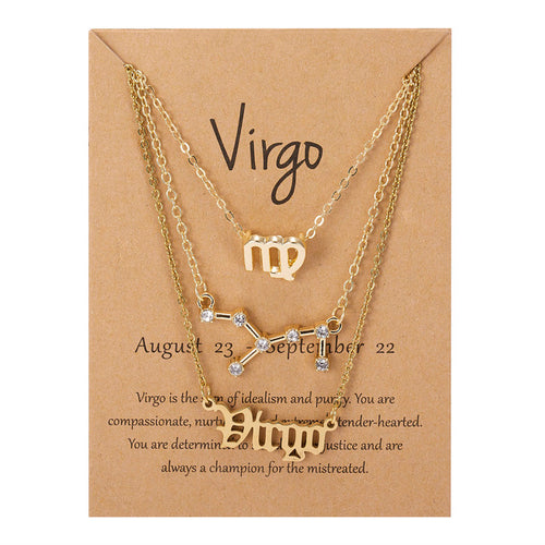 Load image into Gallery viewer, Zodiac Sign Pendant Necklace
