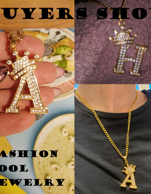 Load image into Gallery viewer, Zircon Alphabet Necklace
