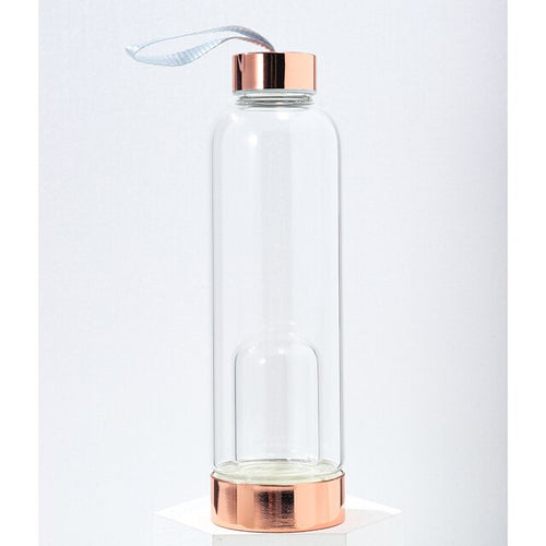 Load image into Gallery viewer, Crystal Glass Water Bottle
